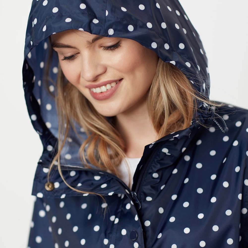 NWT Joules Golightly Packable Raincoat in Navy Spot ⚓️⛵️ - Picture 4 of 9